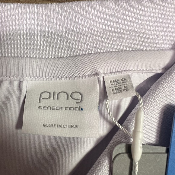 PING Collection White Polo UPF 50+ Golf Shirt Womens Sz 4 NWT Sedona AJGA - Picture 7 of 16